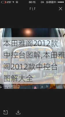 本田雅阁2012款中控台图解,本田雅阁2012款中控台图解大全