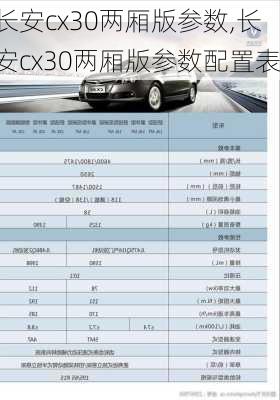 长安cx30两厢版参数,长安cx30两厢版参数配置表