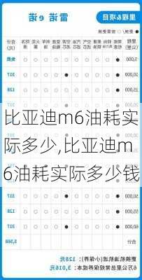 比亚迪m6油耗实际多少,比亚迪m6油耗实际多少钱
