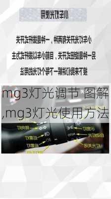 mg3灯光调节 图解,mg3灯光使用方法