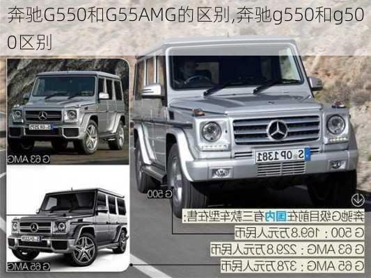 奔驰G550和G55AMG的区别,奔驰g550和g500区别