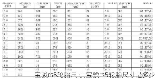 宝骏rs5轮胎尺寸,宝骏rs5轮胎尺寸是多少