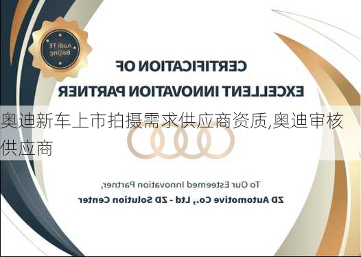 奥迪新车上市拍摄需求供应商资质,奥迪审核供应商