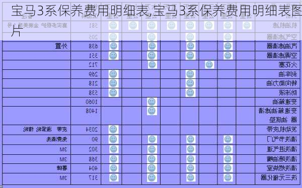 宝马3系保养费用明细表,宝马3系保养费用明细表图片