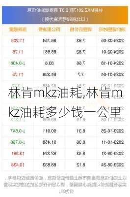 林肯mkz油耗,林肯mkz油耗多少钱一公里