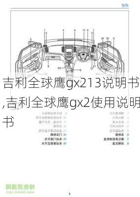 吉利全球鹰gx213说明书,吉利全球鹰gx2使用说明书