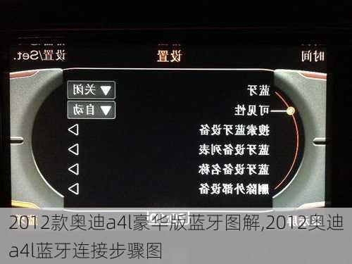 2012款奥迪a4l豪华版蓝牙图解,2012奥迪a4l蓝牙连接步骤图