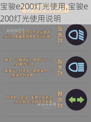 宝骏e200灯光使用,宝骏e200灯光使用说明