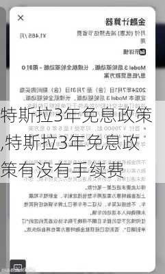 特斯拉3年免息政策,特斯拉3年免息政策有没有手续费