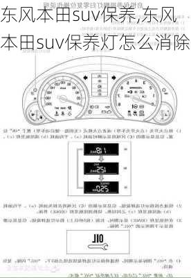 东风本田suv保养,东风本田suv保养灯怎么消除