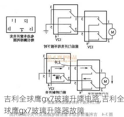 吉利全球鹰gx7玻璃升降电路,吉利全球鹰gx7玻璃升降器故障