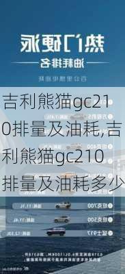 吉利熊猫gc210排量及油耗,吉利熊猫gc210排量及油耗多少