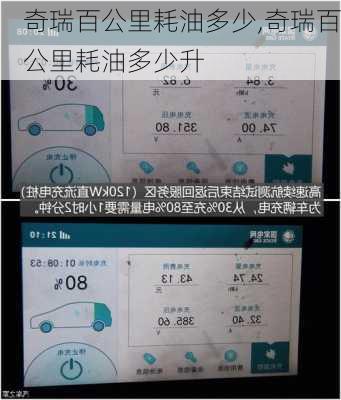 奇瑞百公里耗油多少,奇瑞百公里耗油多少升