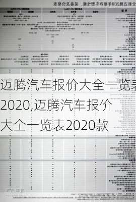 迈腾汽车报价大全一览表2020,迈腾汽车报价大全一览表2020款