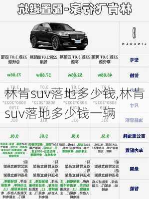 林肯suv落地多少钱,林肯suv落地多少钱一辆